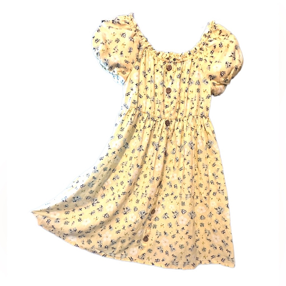Last chance! Epic Threads girls yellow floral summer dress, size Medium